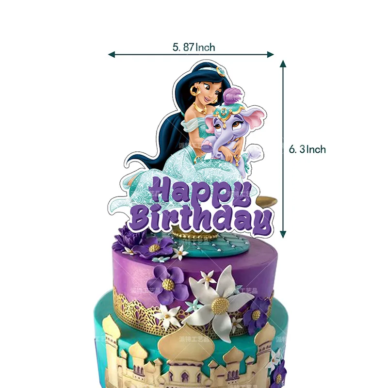 1Set, Film Disney Princeznej Jasmine Aladdin Banner Tortu vňaťou Latexový balón Dievčatá Narodeninovej Party Decoratio Baby Sprcha Dodávky