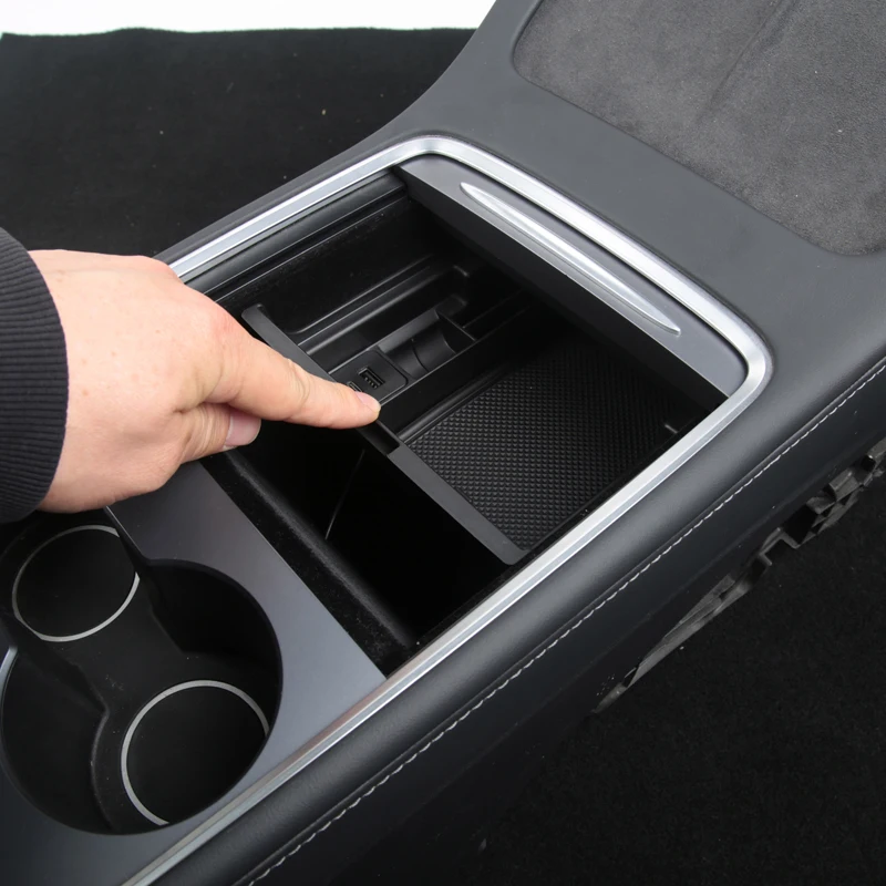 Centrum Konzol Opierke Úložný Box pre Tesla Model 3 Y 2021 s USB Typu C Hub Pripojenia ABS Hrnú Skryté Auto Príslušenstvo